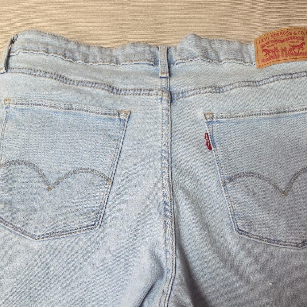 Levi's 721 Sky Blue Denim Skinny Jeans Sz 32